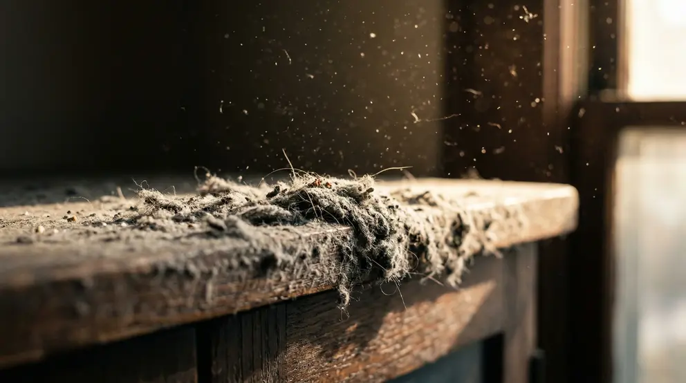 Woman concerned about dust